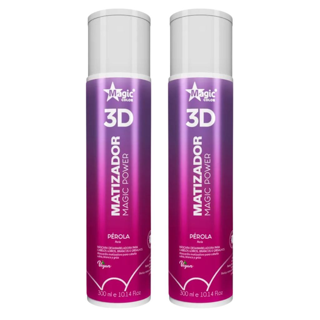 Kit 2 Matizador 3D Magic Power Pérola 300ml Magic Color