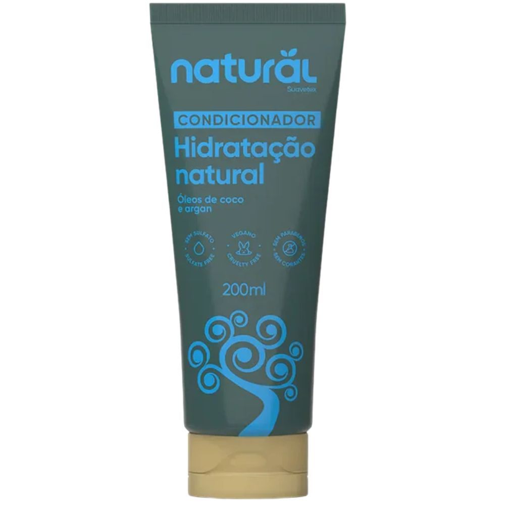 Condicionador Natural com Óleo de Coco e Argan 200mL - Orgânico Natural