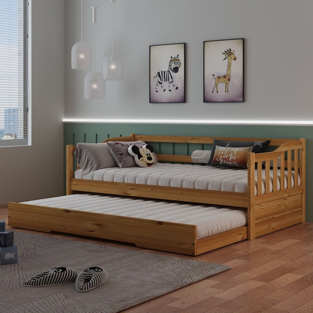 Bicama Infantil em Madeira Maciça American Mel em Oferta na Shopee