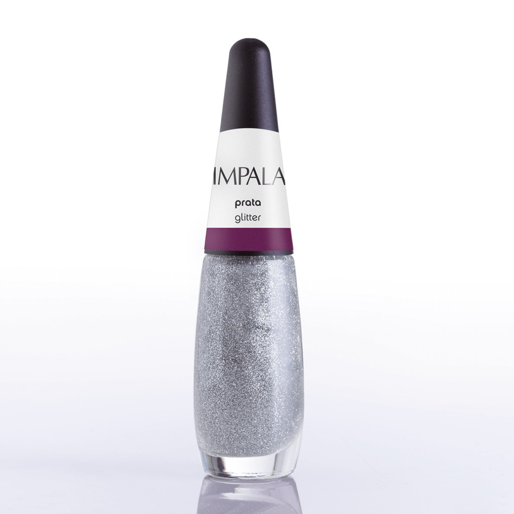 Esmalte Impala Glitter A Cor da Sua Moda Prata em Oferta na Shopee