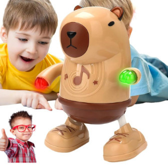 Brinquedo Infantil Robô Dançarino Capivara Com Luz E Som