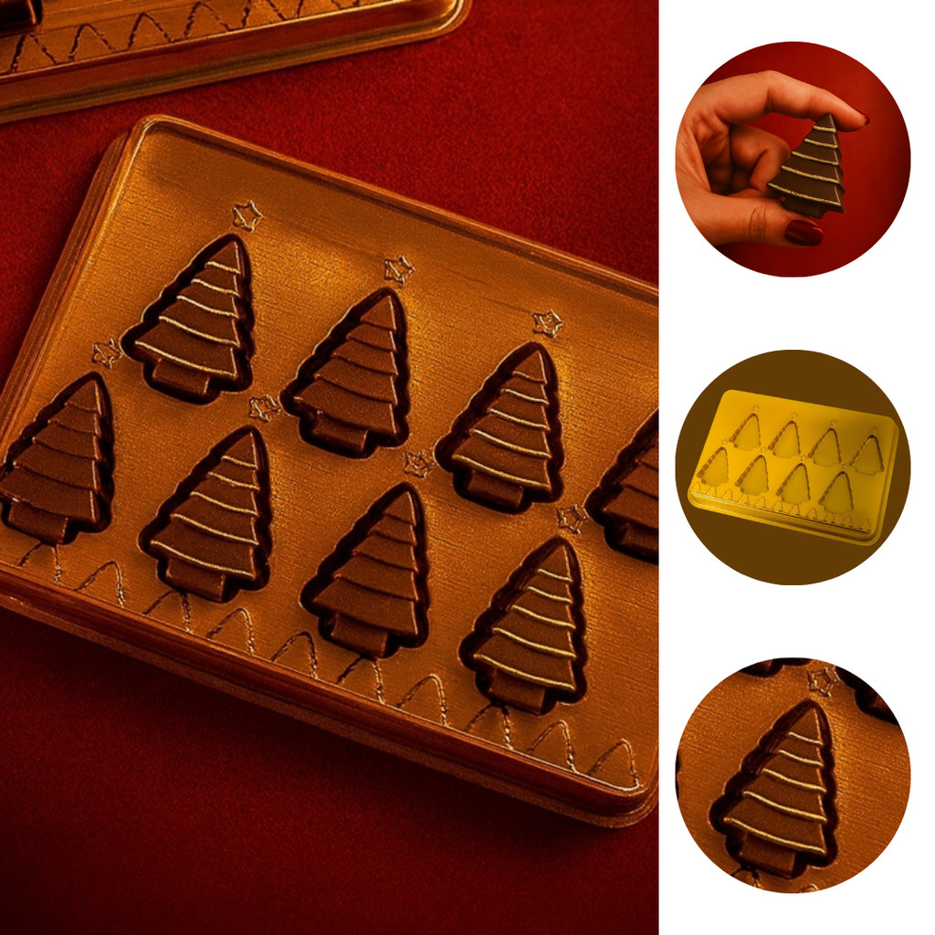 10 CAIXAS PARA 8 BOMBOM ÁRVORE DE NATAL BWB DOURADO 14390 (BWB NATAL 2025) em Oferta na Shopee