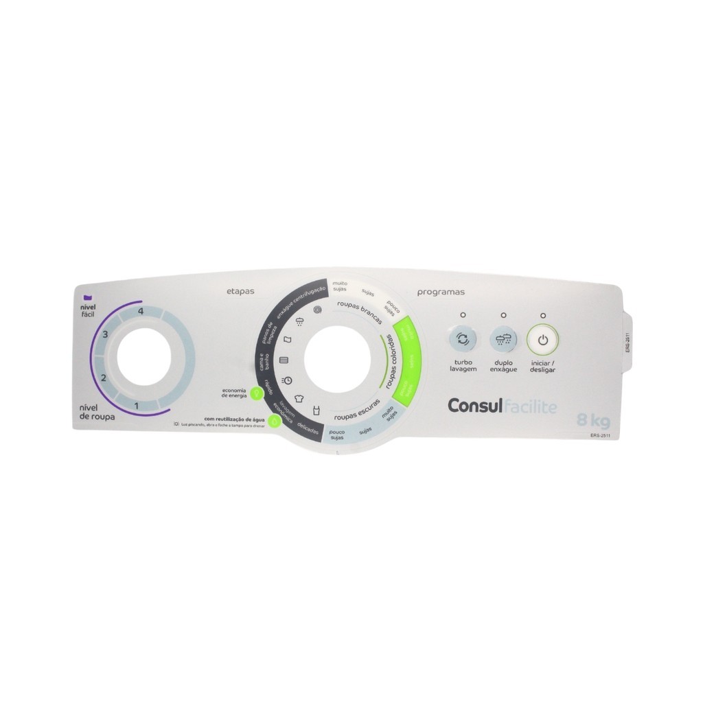 Painel Decorativo Lavadora Consul Cwe08 Facilite 8kg Emicol - 41007810000