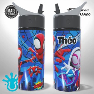 Garrafa Alumínio Infantil Personalizada Spidey e seus Amigos Spider Escolar - Presente em Oferta na Shopee