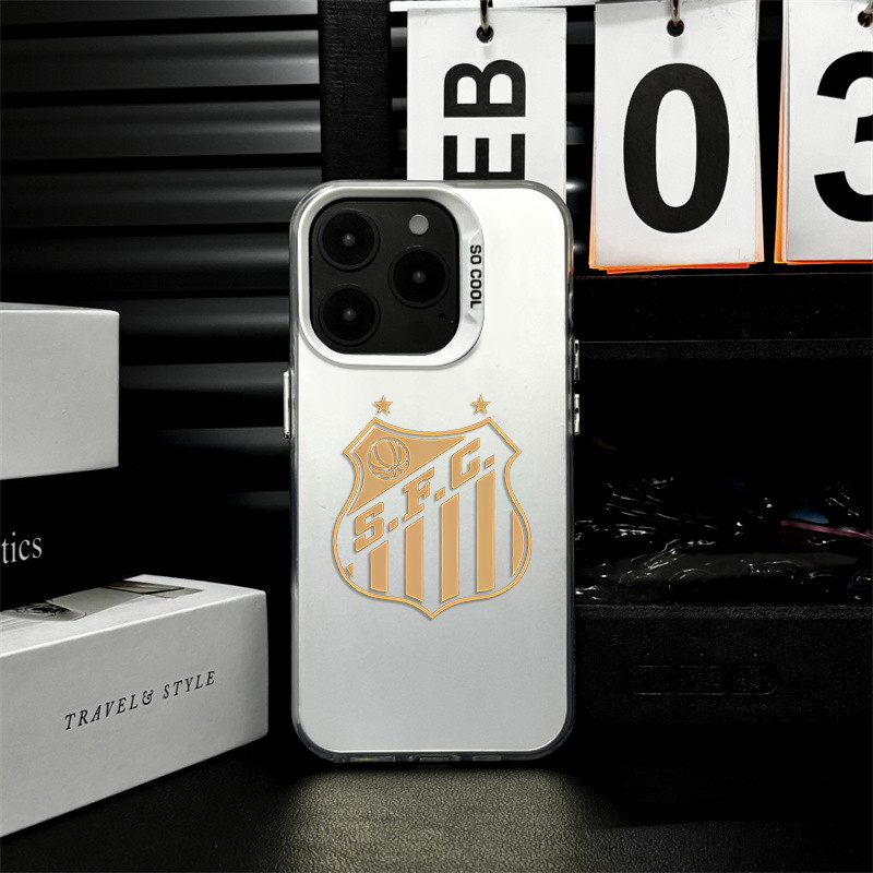 Capinha anti impacto Santos nunca desiste para iPhone x xr xs max 14 11 12 13 15 16 pro max 12 pro capa Protetora - detalhe