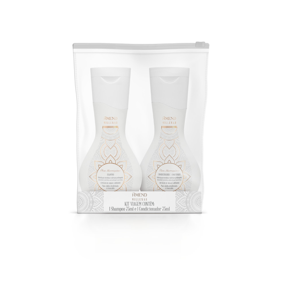 Kit Amend Marroquinos Shampoo + Condicionador Miniatura Ideal para bolsa em Oferta na Shopee