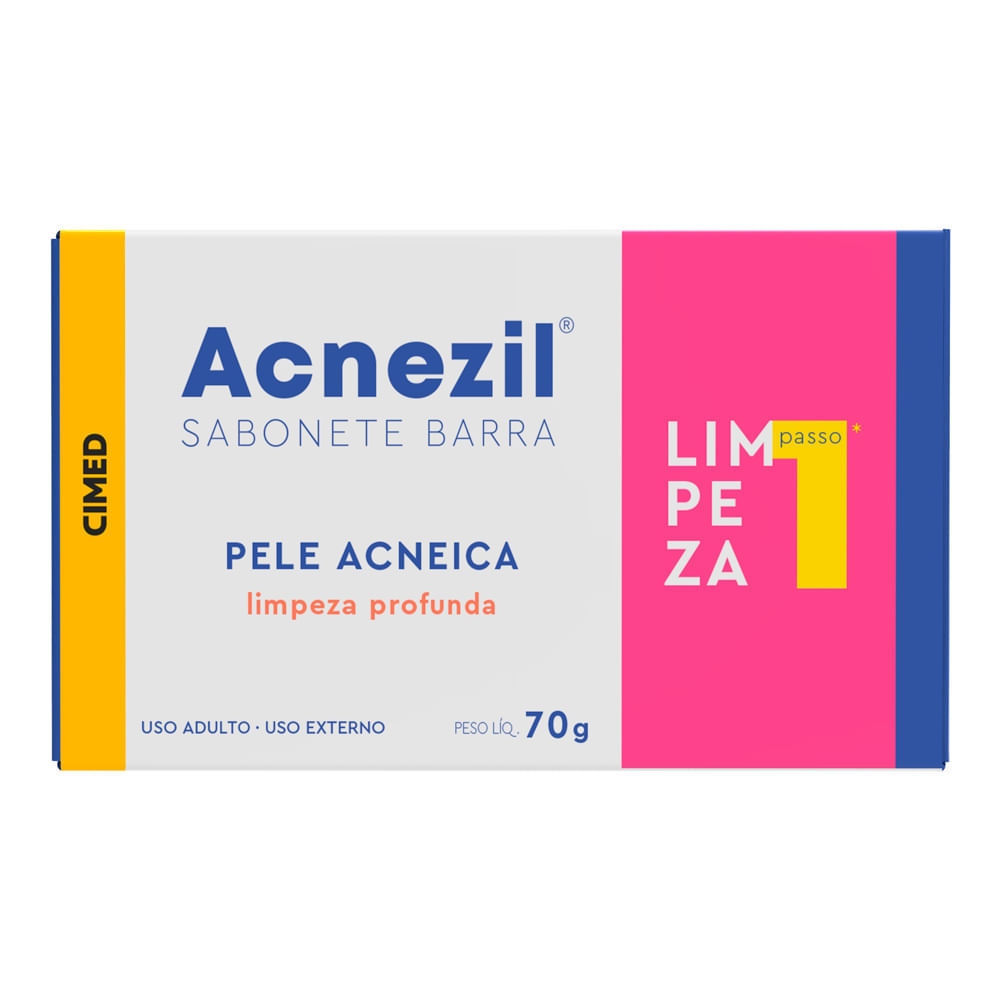 Sabonete em Barra Acnezil Pele Acneica Limpeza Profunda Passo 1 70g em Oferta na Shopee