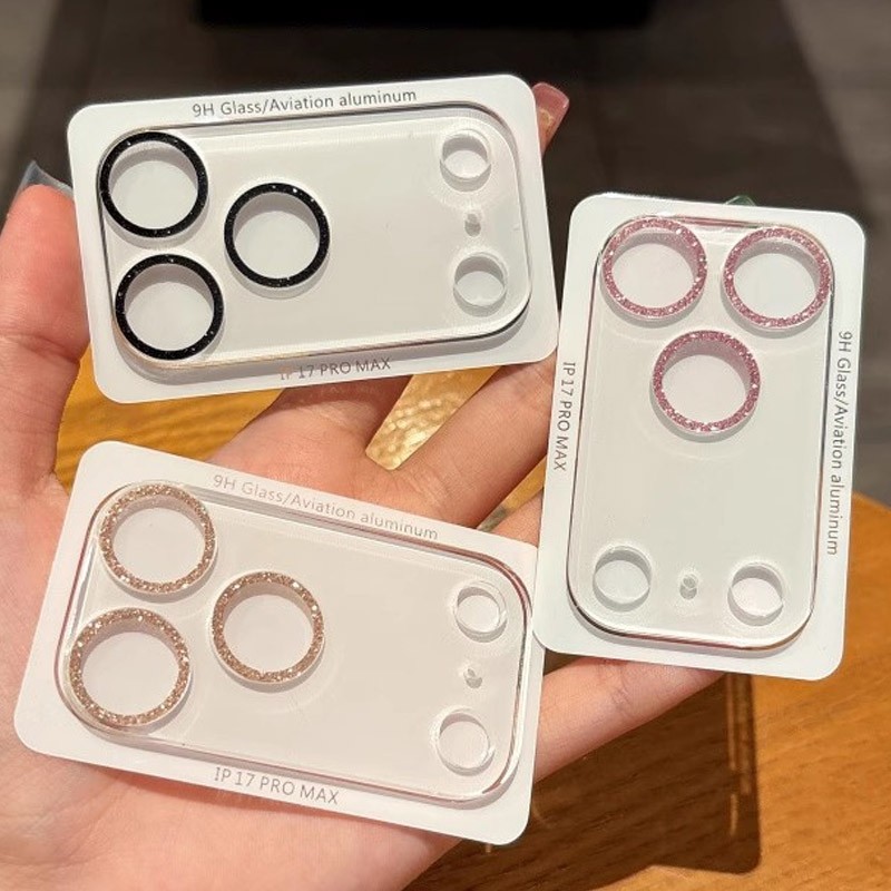 Película Protetora De Câmera Com Glitter , Para iPhone 17 Pro Max , Lente Transparente , Vidro Protetor Air , Capa De Tr em Oferta na Shopee