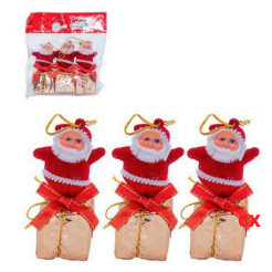 Enfeite de Natal Papai Noel no Presente
