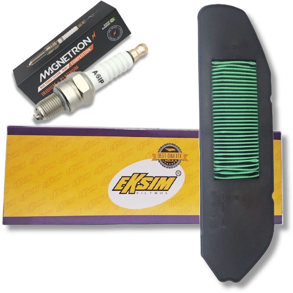 Filtro de Ar e Vela Iridium P/ Yamaha Fluo 125 2022-2025