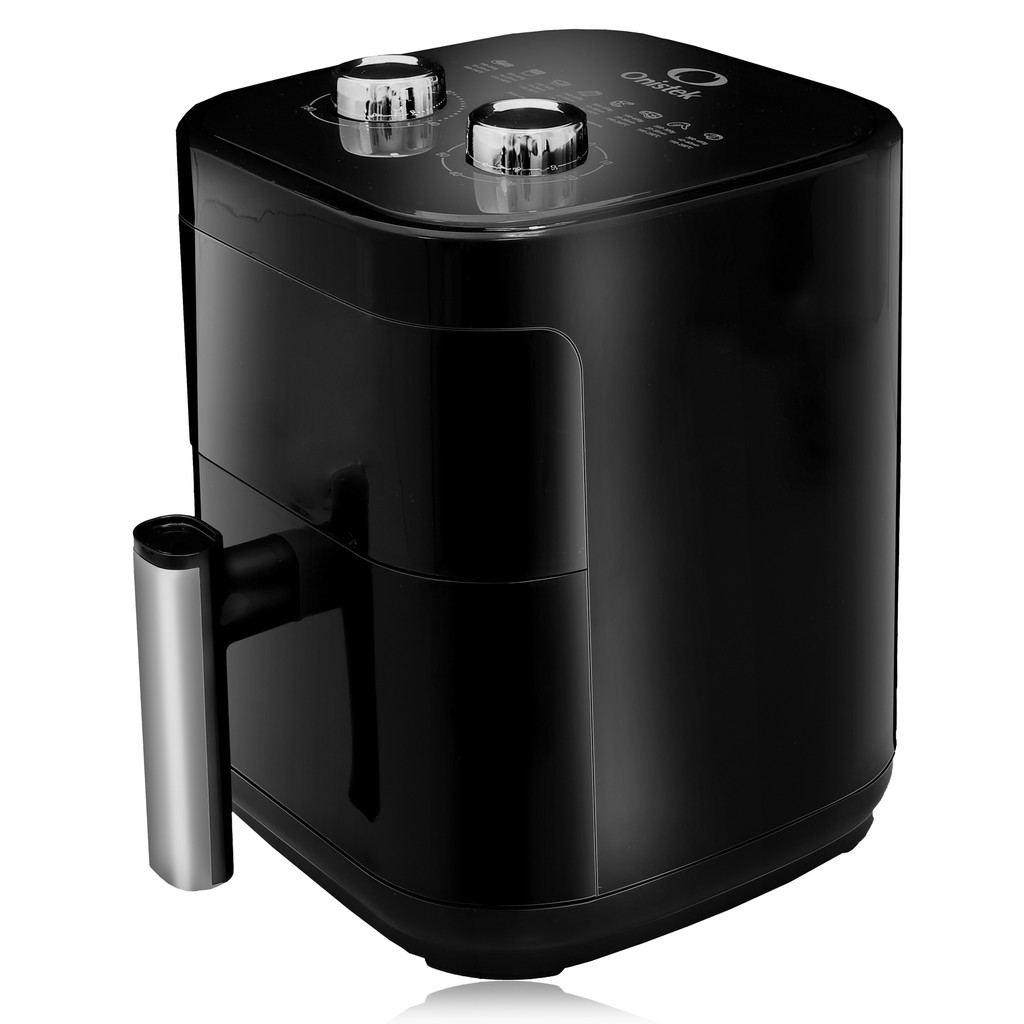 Airfryer Fritadeira Eletríca Sem Óleo Asa Frita Visor De Preparo 3,0L 1200W Black Piano 110V/220V Com Timer Análogico