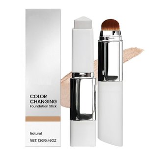 Base em bastão Noluno que muda de cor, produto de cuidados com a pele coreano, corretivo branco com pincel, adequado par