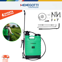 Pulverizador Costal Menegotti 12L Manual Para Jardim Horta e Agricultura Resistente Profissional