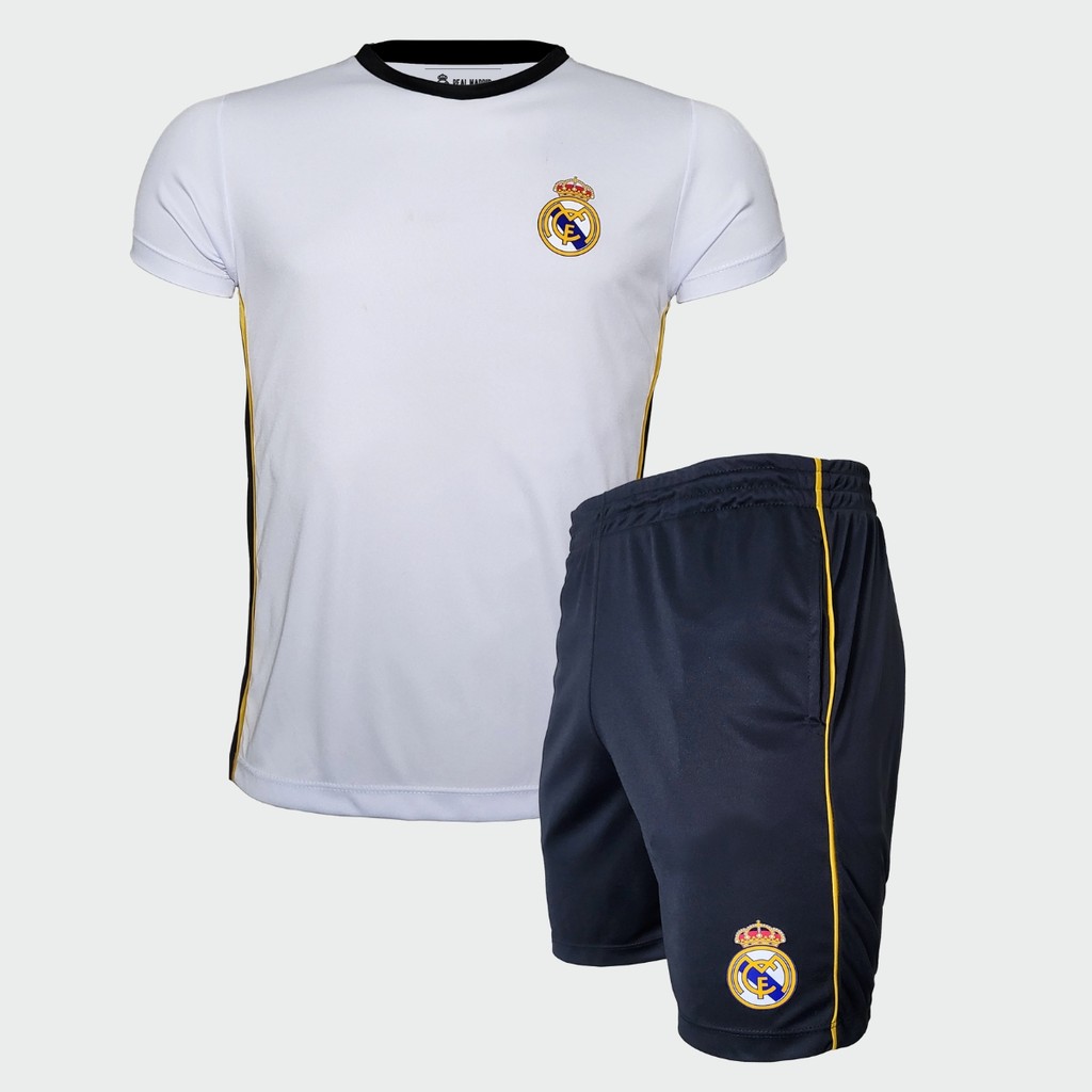 Conjunto de Shorts e Camiseta Infantil Real Madrid Licenciado Balboa