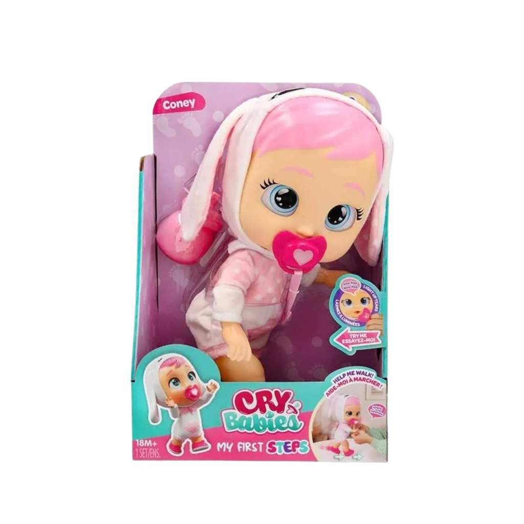 Boneca Cry Babies Meus Primeiros Passos Coney Interativa Multikids - BR2728