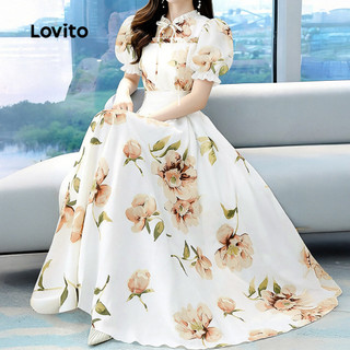 Lovito Elegante Vestido com zíper vestido primavera/verão para mulheres L176LD101