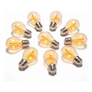 10 Lâmpadas Led S14 Filamento Retrô Vintage E12 Para Varal