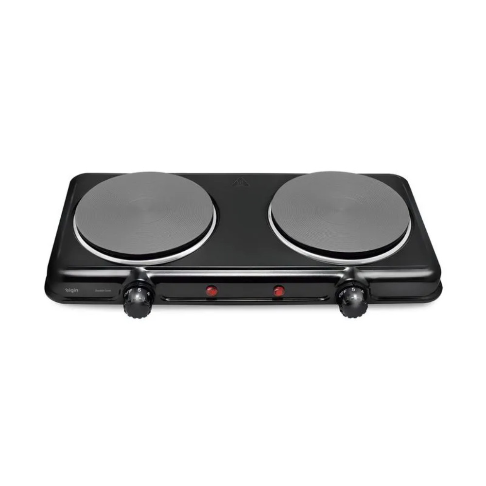 Fogão Elétrico Portátil Elgin Cooktop: 2 Bocas, 2000W e Controle de Temperatura