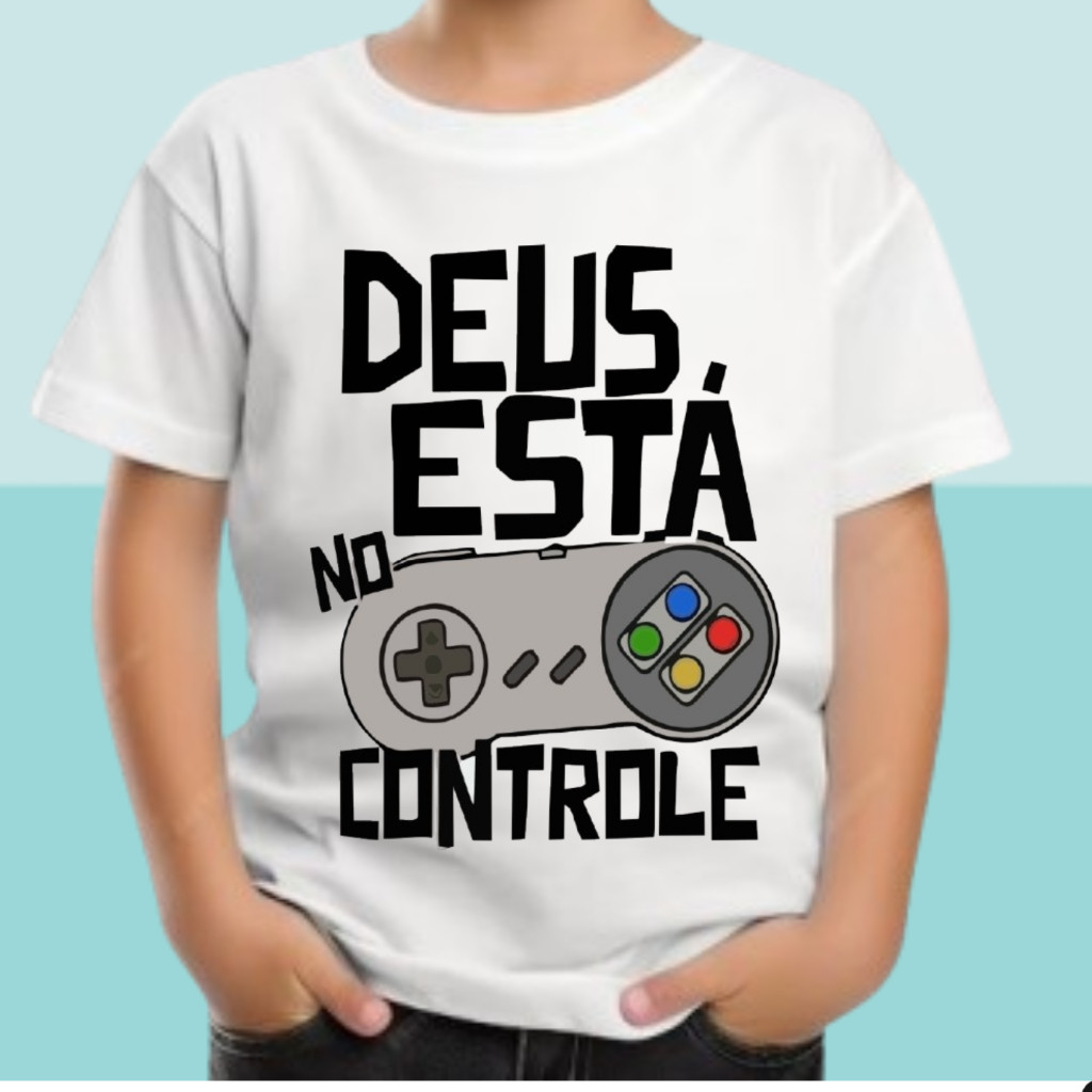 Camiseta Camisa Infantil Menino Diversas Estampas Cristã Evangélica 100% Algodão