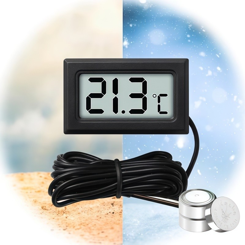 Kit 10 Termômetro Digital Freezer Aquário Chocadeira Sonda Inox
