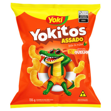 Yoki Salgadinho de Milho Lua Queijo Yokitos Pacote 135g