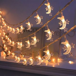 Luzes de cordão com lâmpadas LED redondas, luzes coloridas para decoração de ambientes, efeito de céu estrelado, luzes d