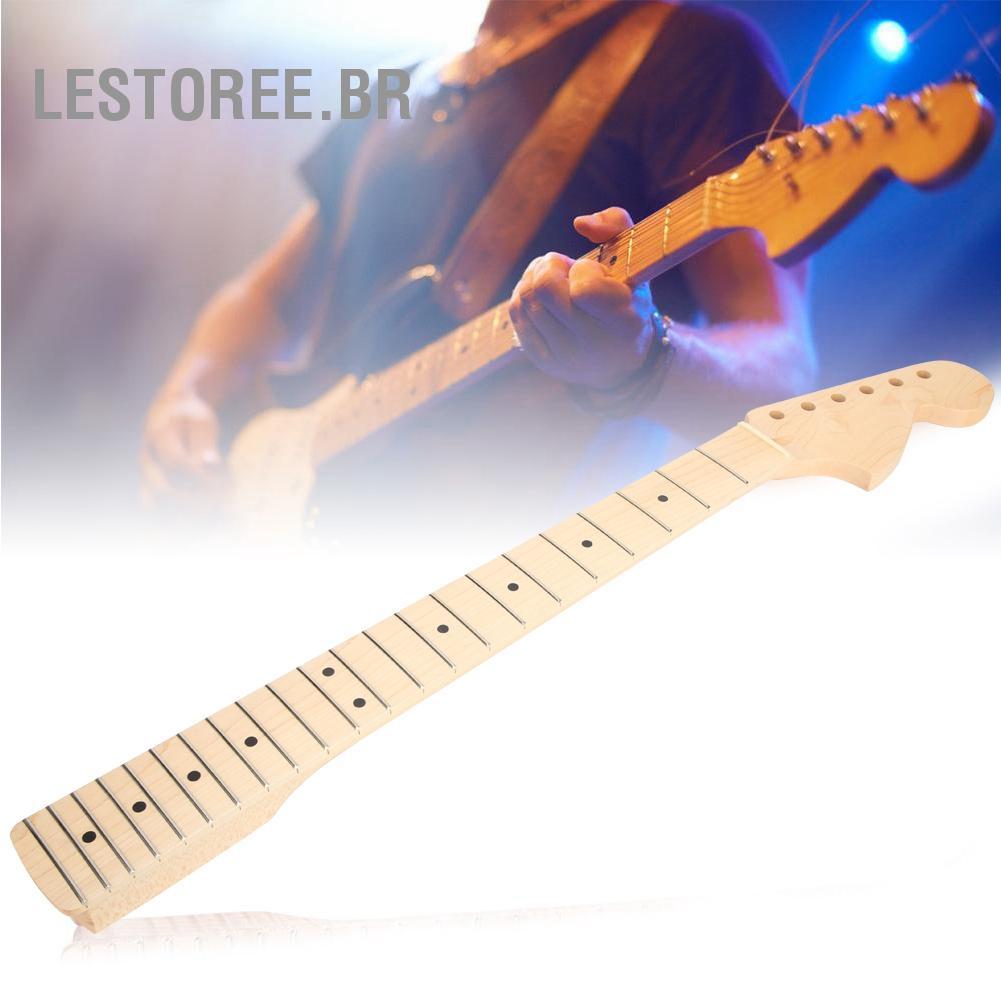 lestoree.br 22 Fret Maple Guitar Neck Fingerboard Substituição para ST Electric