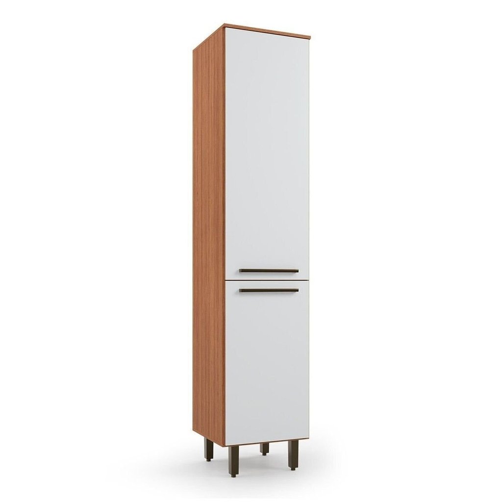 Paneleiro 2 Portas 216cm x 47cm x 46,5cm Evolution Plus Branco/Freijó/Off-White