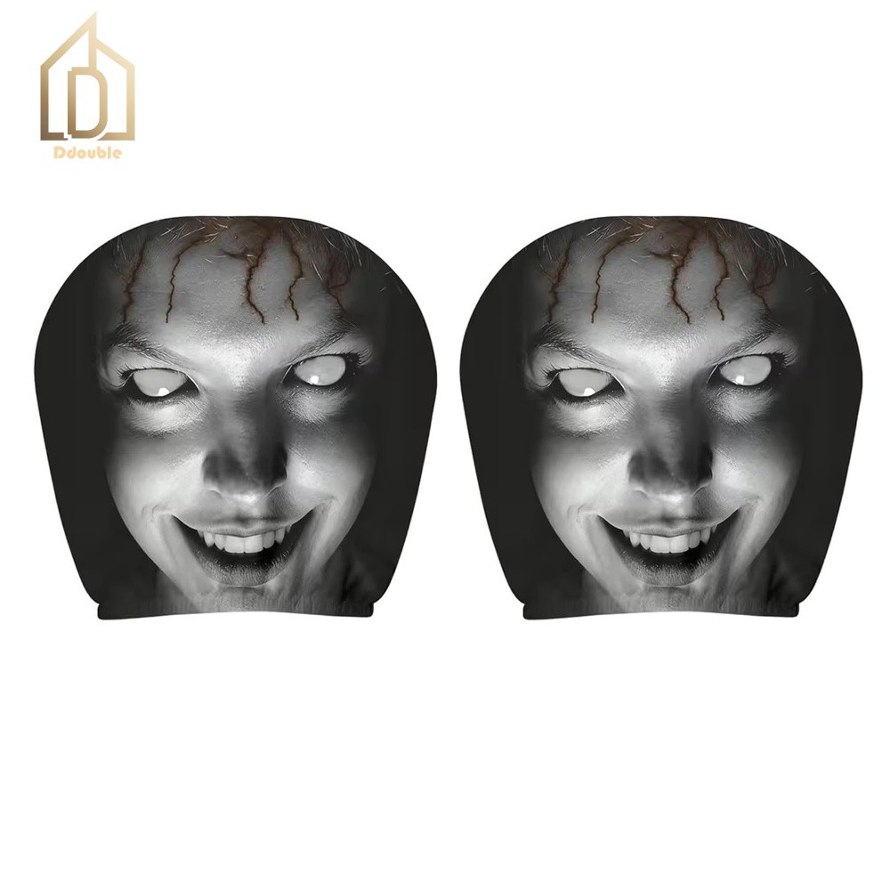 Capa De Encosto De Cabeça Para Carro Com Design De Terror  Decorações de Halloween Elástica Respirável Sedan