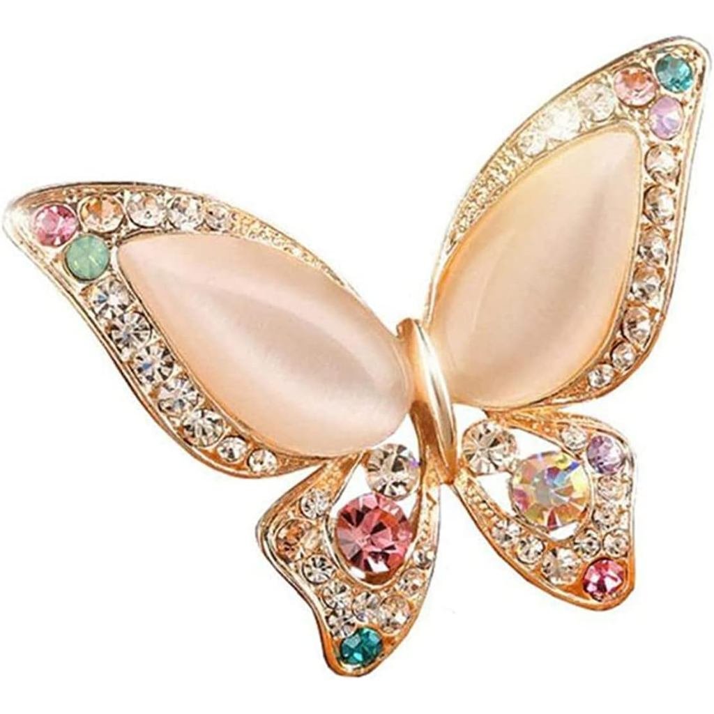 Broche de Borboleta para Mulheres, Broches de Strass, Broche de Borboleta Colorido da Moda, Joias de Casamento da Moda