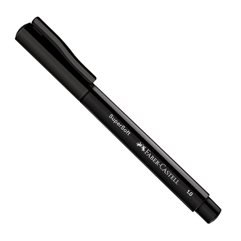 Caneta hidrográfica SuperSoft Preto 1.0mm BPSS/PRZF\356599 Faber-Castell