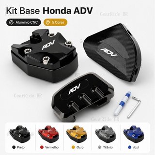 Kit Base Lateral Central Apoio Pé Honda ADV 150/160 Alumínio CNC Acessórios Modificação