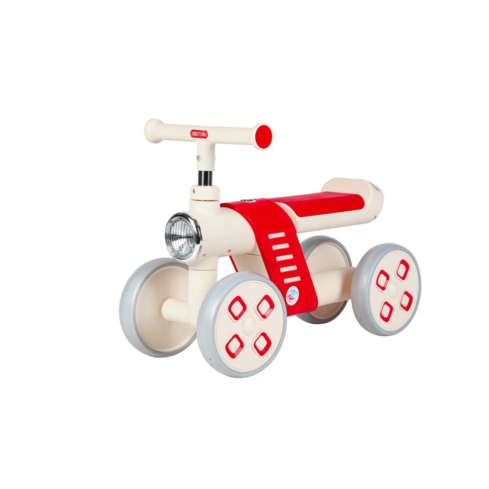 Mini Bike Infantil de Equilíbrio 4 Rodas - Vermelha