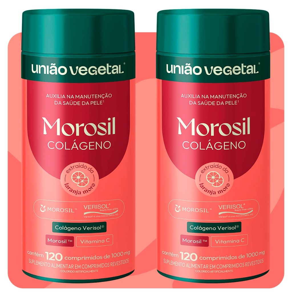 Kit 2 Morosil + Colágeno Verisol + Vitamina C | Ação Antioxidante e Saúde da Pele | União Vegetal