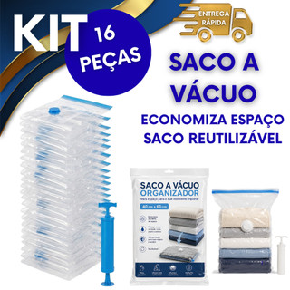 16 SACOS A VACUO COM OU SEM BOMBA 70x110CM EMBALAGEM PARA GUARDAR ROUPAS DE BEBÊ E ROUPAS DE CAMA