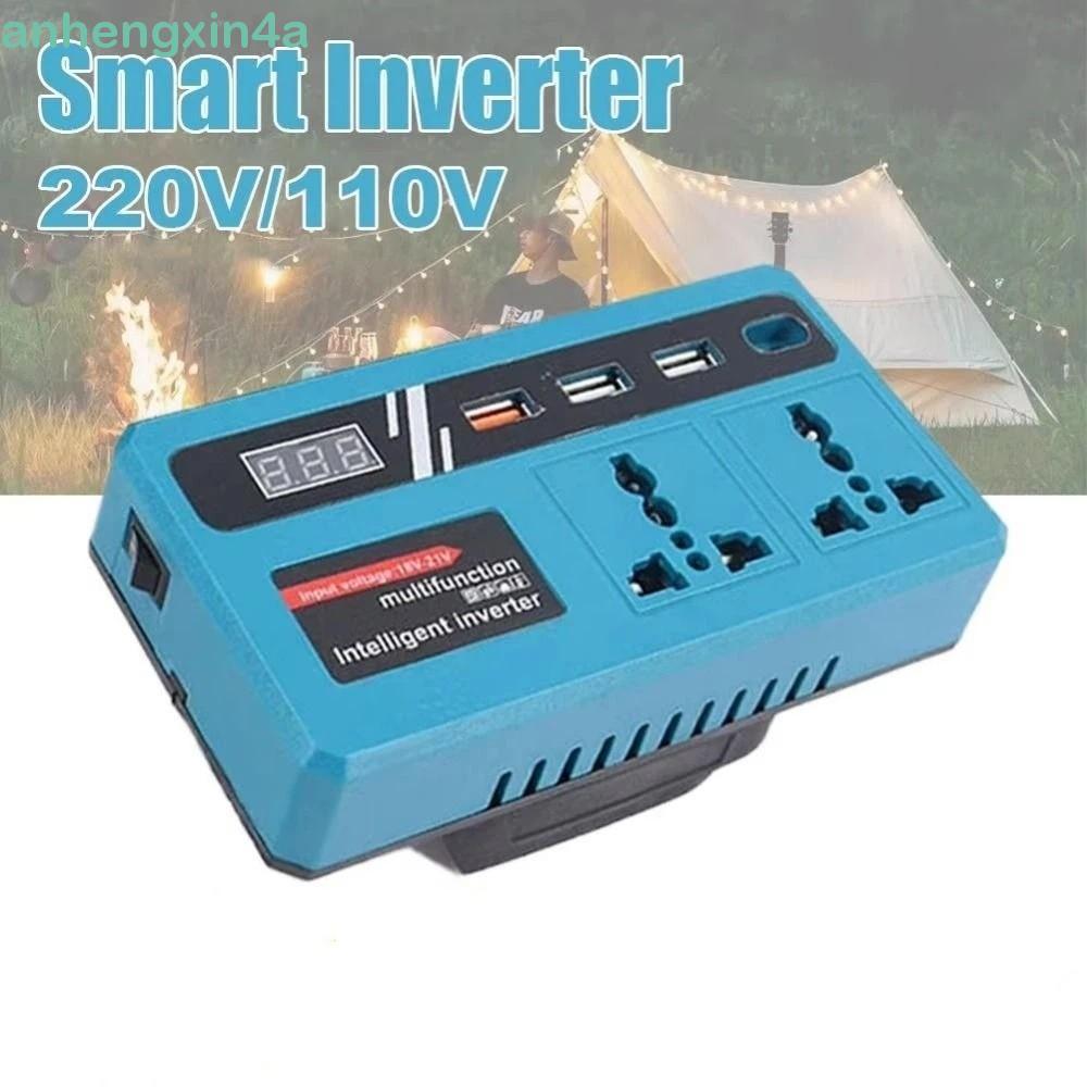 Inversor De Bateria De Lítio ANHENGXIN , Interface USB Dupla DC 18V-21V Para AC 220V 120W Energia