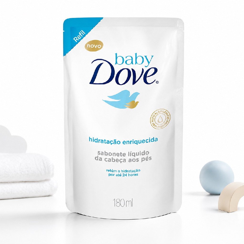 Refil Sabonete Líquido Baby Dove Hidratação Enriquecida 180ml