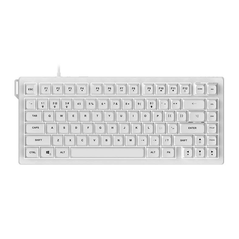 Teclado Membrana Ajazz AF82, Led Branco, White, AF82-WHITE
