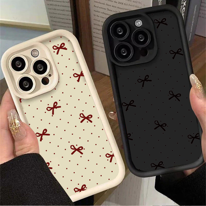 Capa De Arco Com Manchas Pretas Simples Para Samsung Galaxy A56 A17 A15 A16 A36 A26 A55 A54 A35 A36 A53 A34 A23 5G Anti-