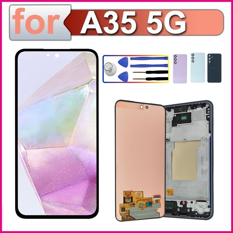 LCD AMOLED Para Samsung Galaxy A35 5G Display Tela De Toque Digitador Assembléia