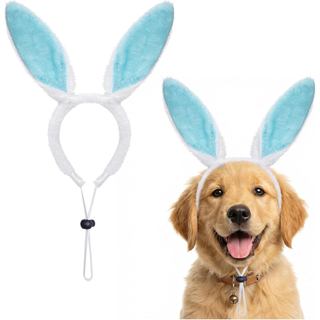 Tiara de Orelhas de Coelho da Páscoa para Cães, Acessório de Fantasia para Animais de Estimação, Acessório de Cabeça par