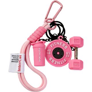 Chaveiro de Academia InterCat para Mulheres e Homens, Conjunto de Chaveiros de Fitness, Acessórios Fofos para Bolsa de A