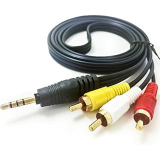Cabo AV TV de 3,5 mm para 3 RCA, Cabo de Áudio e Vídeo MaxLLTo para Filmadora Panasonic K2KC4CB00014 - 5 Pés