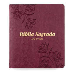 Bíblia Sagrada Jardim da Graça | Leia e Anote | NVI | Capa Luxo Vinho