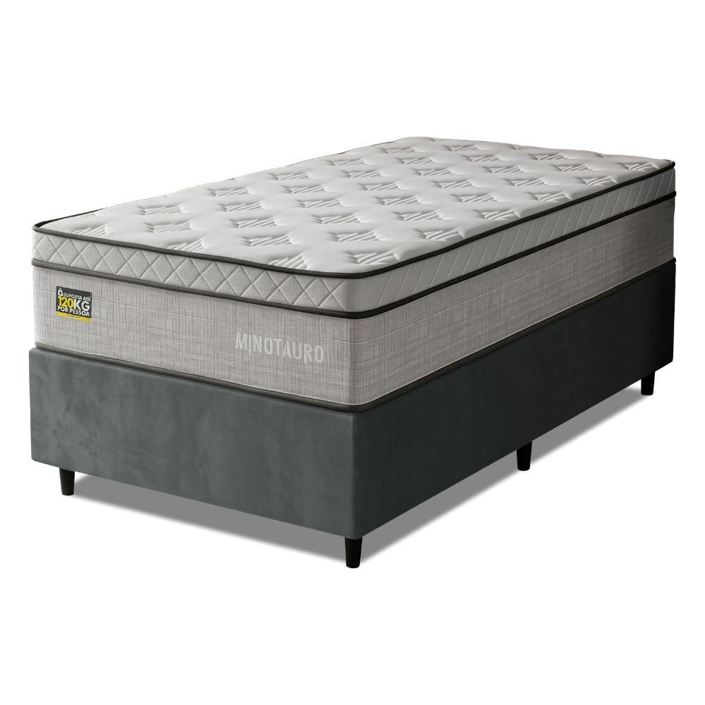 Cama Box Colchão Solteiro Ortopédico D33 88x188x72cm Minotauro Hellen - Suporta até 120 kg