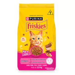 Ração para Gatos Friskies Adultos Mix de Carnes 2,5kg