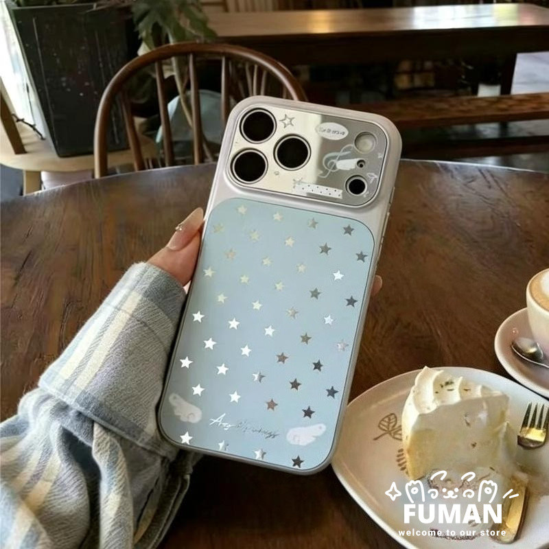 Estilo Coreano Oco Estrelas Espelho Caso De Telefone Para Samsung Galaxy A57 A56 M56 F56 A55 A54 A53 A52S A51 A50S M40S 