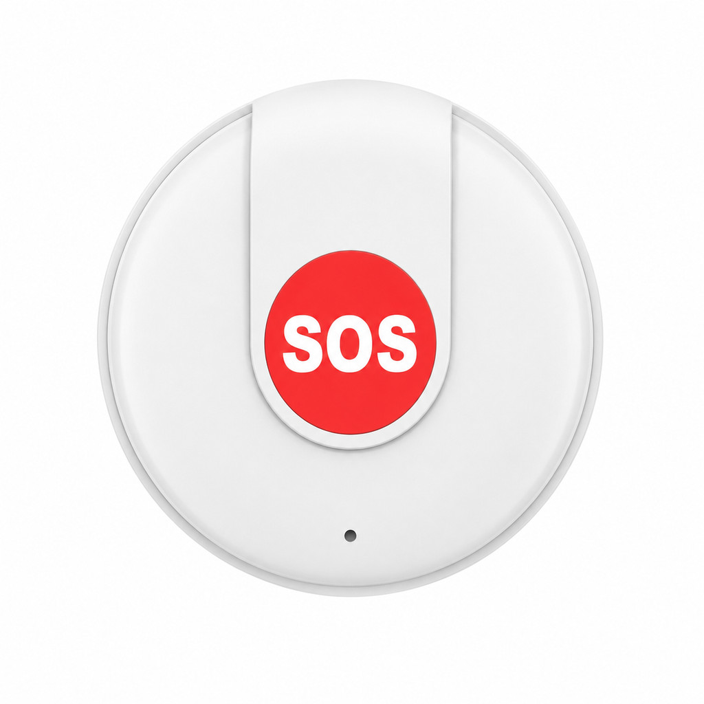 Botão de Emergência SOS Inteligente Wi-Fi 2.4GHz Alerta no Celular Tuya Smart e Smart Life USB-C para Idosos e Pacientes