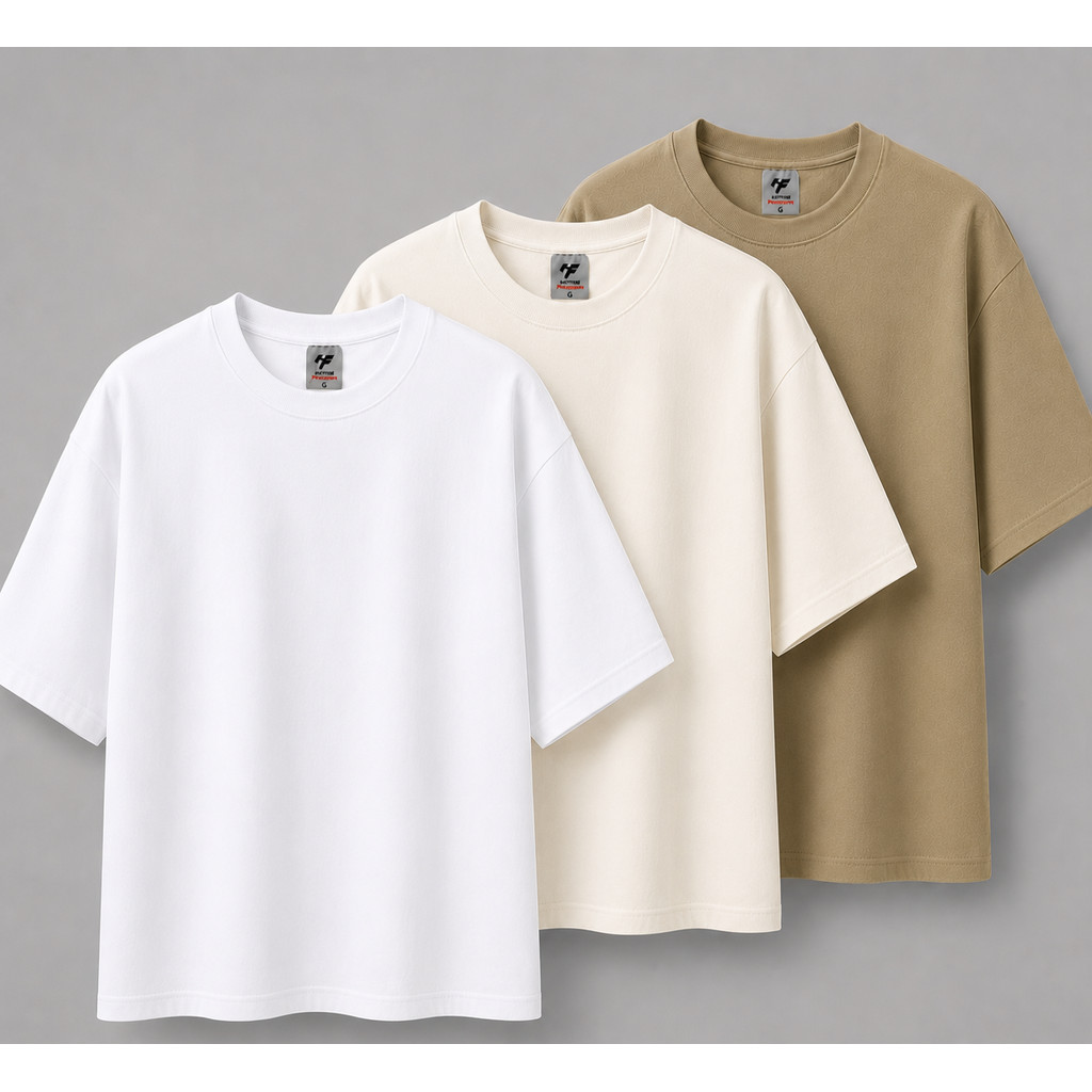 Kit 3 Camisetas Oversized Suedine Lisas Streetwear Camiseta Premium Estilo Y2K Camisa Over