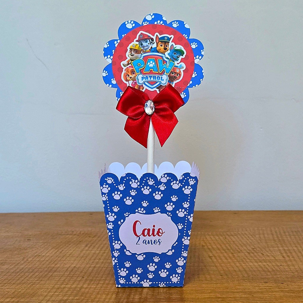 Cachepô  Centro de Mesa Patrulha Canina Lembrancinhas para Festa Lembrancinhas personalizadas Festa Infantil